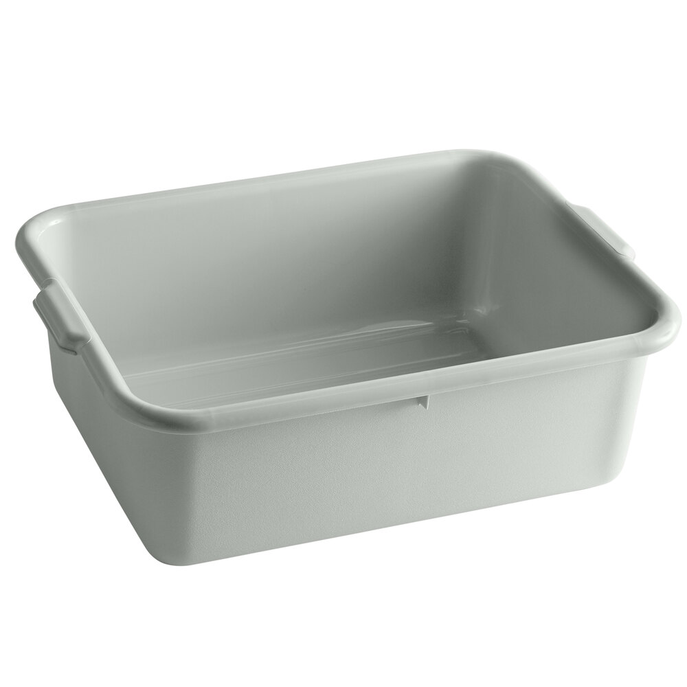 Tablecraft 1537G Gray 20" x 15" x 7" Polyethylene Plastic Bus Tub