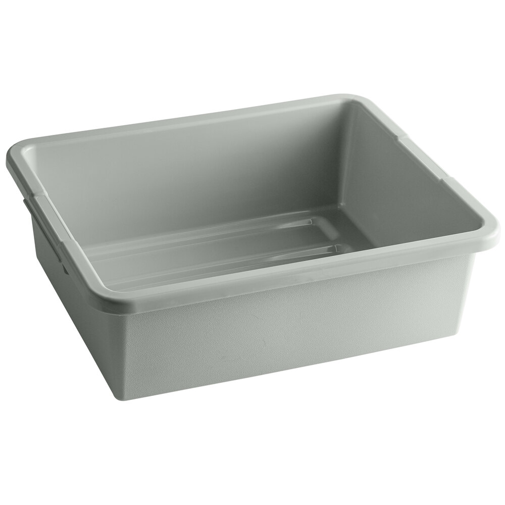 Tablecraft 1557G Gray 21" x 17" x 7" Heavy Duty Polyethylene Plastic Bus Tub