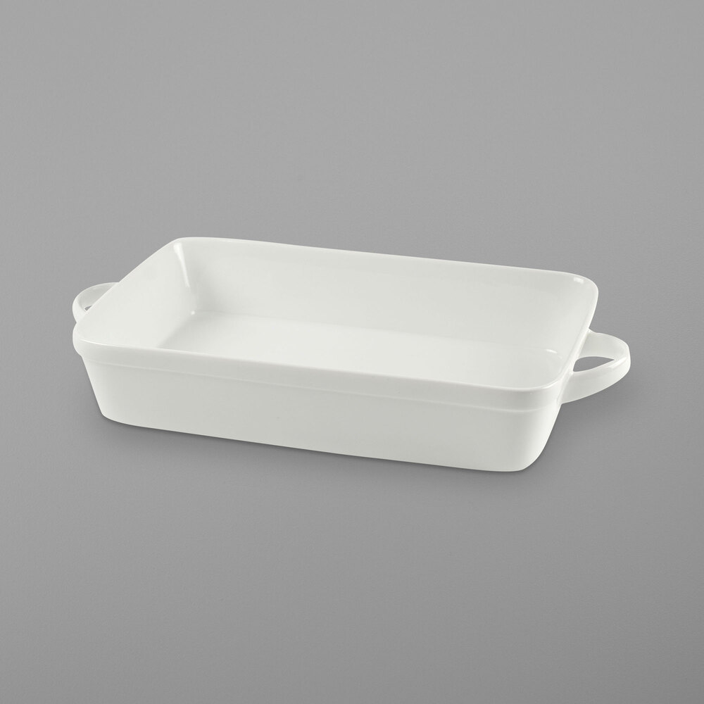 10 Strawberry Street DEL-12REC Delano 76 oz. White Rectangular Porcelain Baker