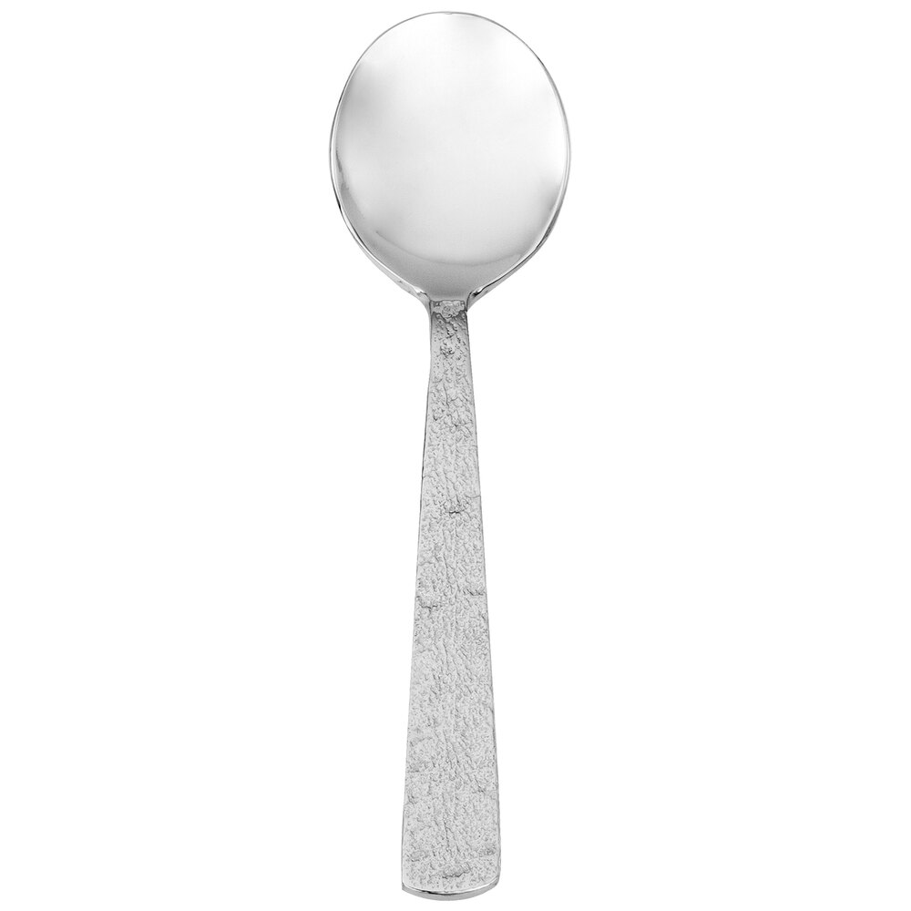 Walco Vestige from Steelite International WLVES12 6 7/8" 18/10 Stainless Steel Extra Heavy Weight Bouillon / Soup Spoon - 12/Case