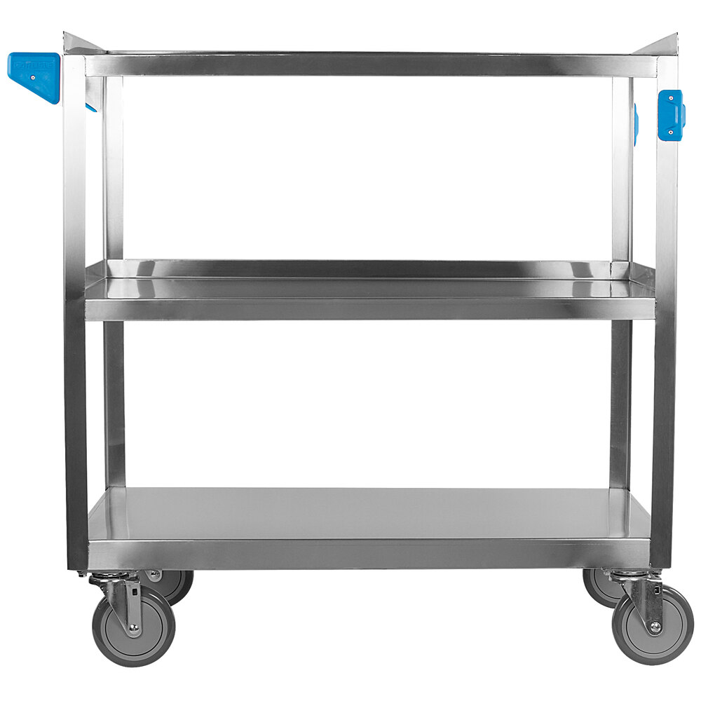 Carlisle UC5032135 3 Shelf Stainless Steel Utility Cart - 35" x 21" x 32 1/2"