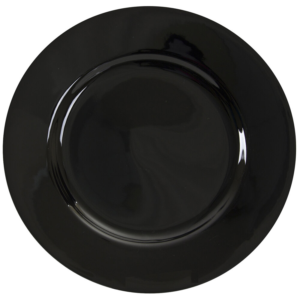 10 Strawberry Street BRB0004 Black Rim 7 3/4" Porcelain Salad Plate - 24/Case