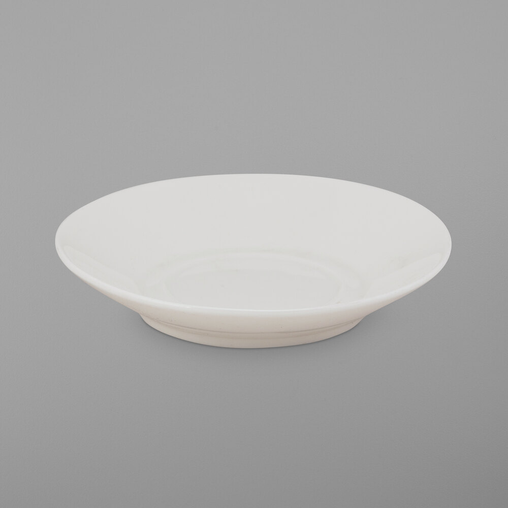 10 Strawberry Street RPM-428-S Ricard 4 7/8" White Porcelain Demitasse Saucer - 36/Case