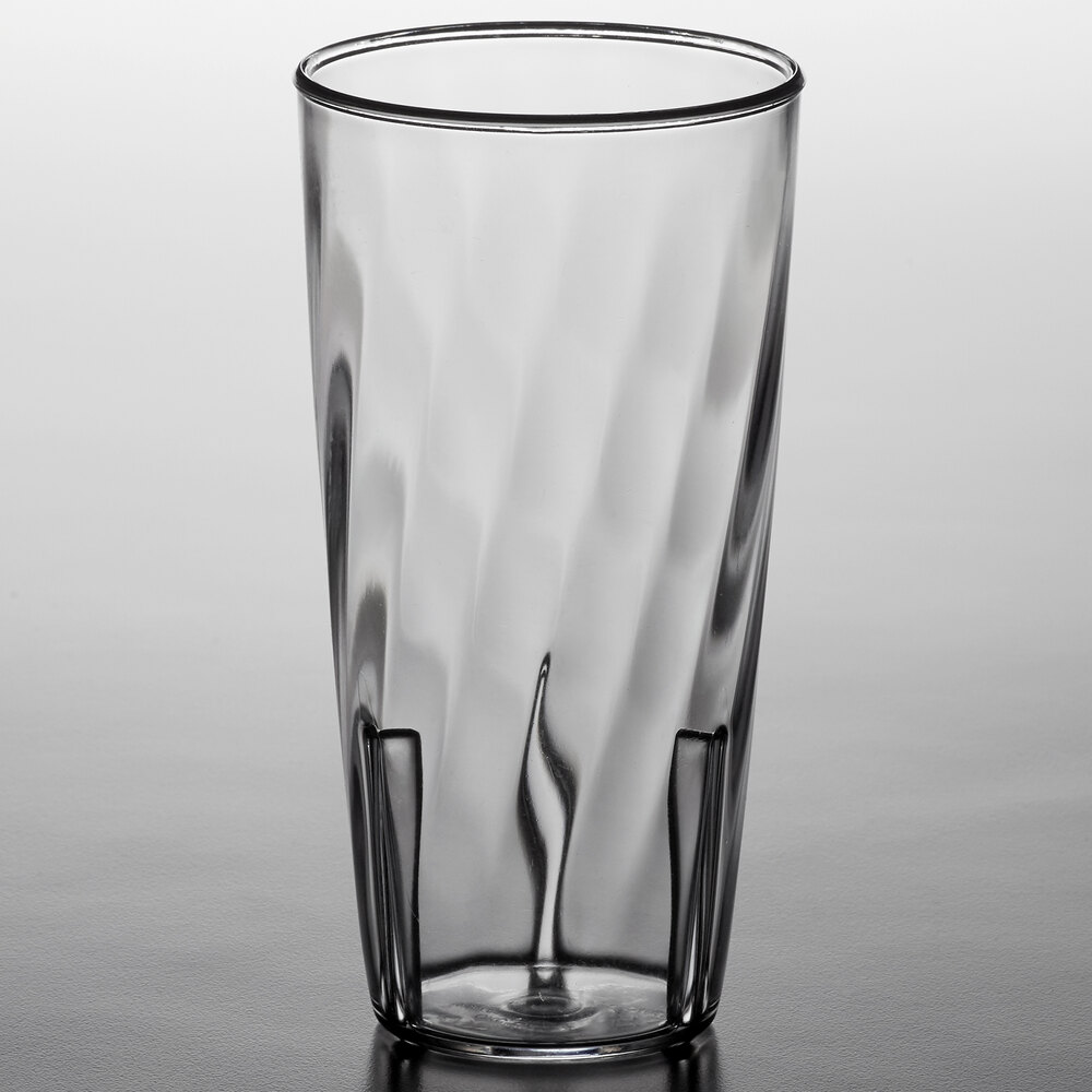 Carlisle 4367407 Swirl 22 oz. Clear Polycarbonate Tumbler - 36/Case