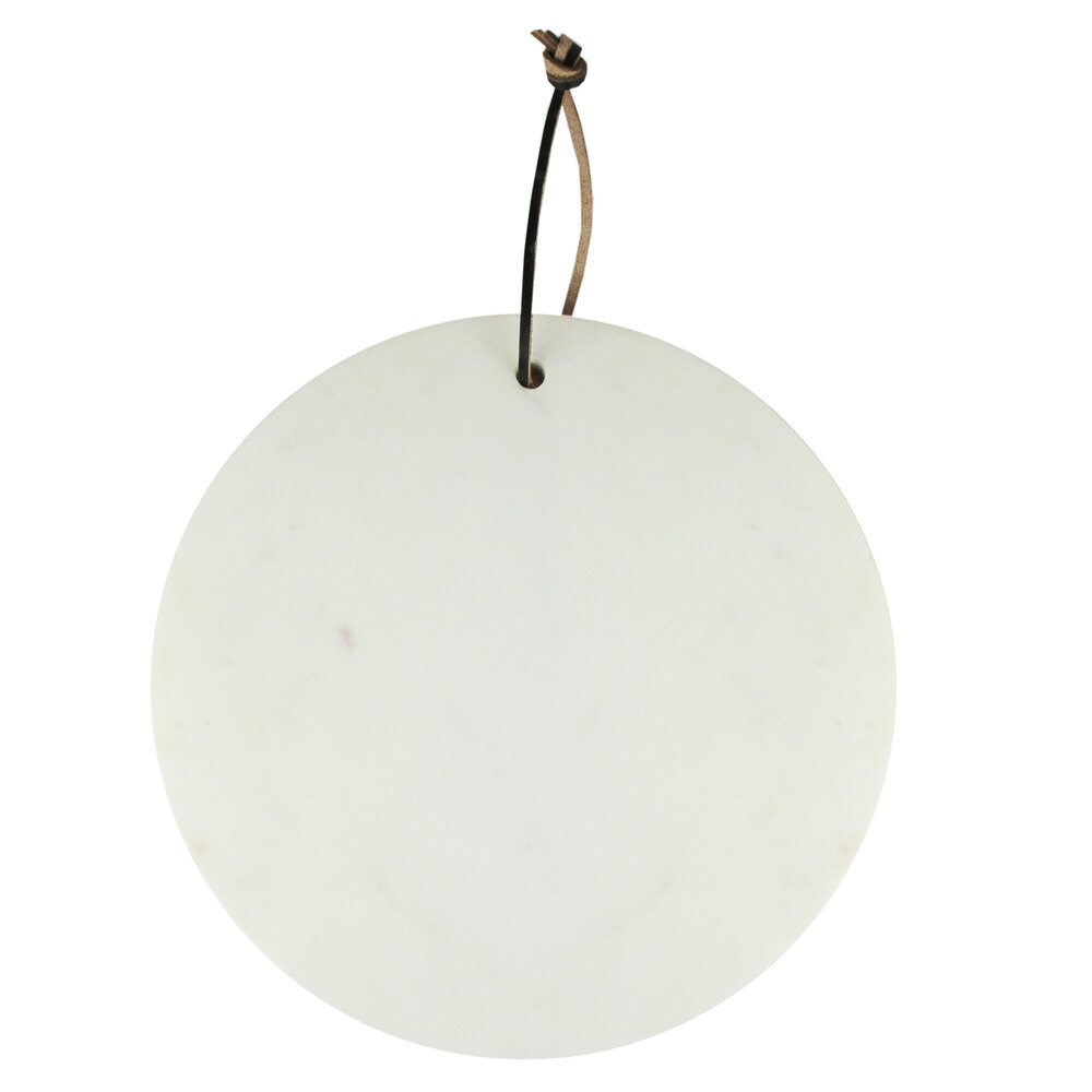 American Atelier 11" White Marble Cutting / Serving Board by Jay Companies