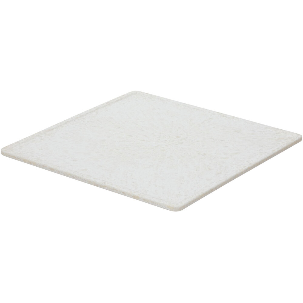 GET SB-1212-GW Madison Avenue / Granville 12" Square White Melamine Faux Matte Granite Display Board