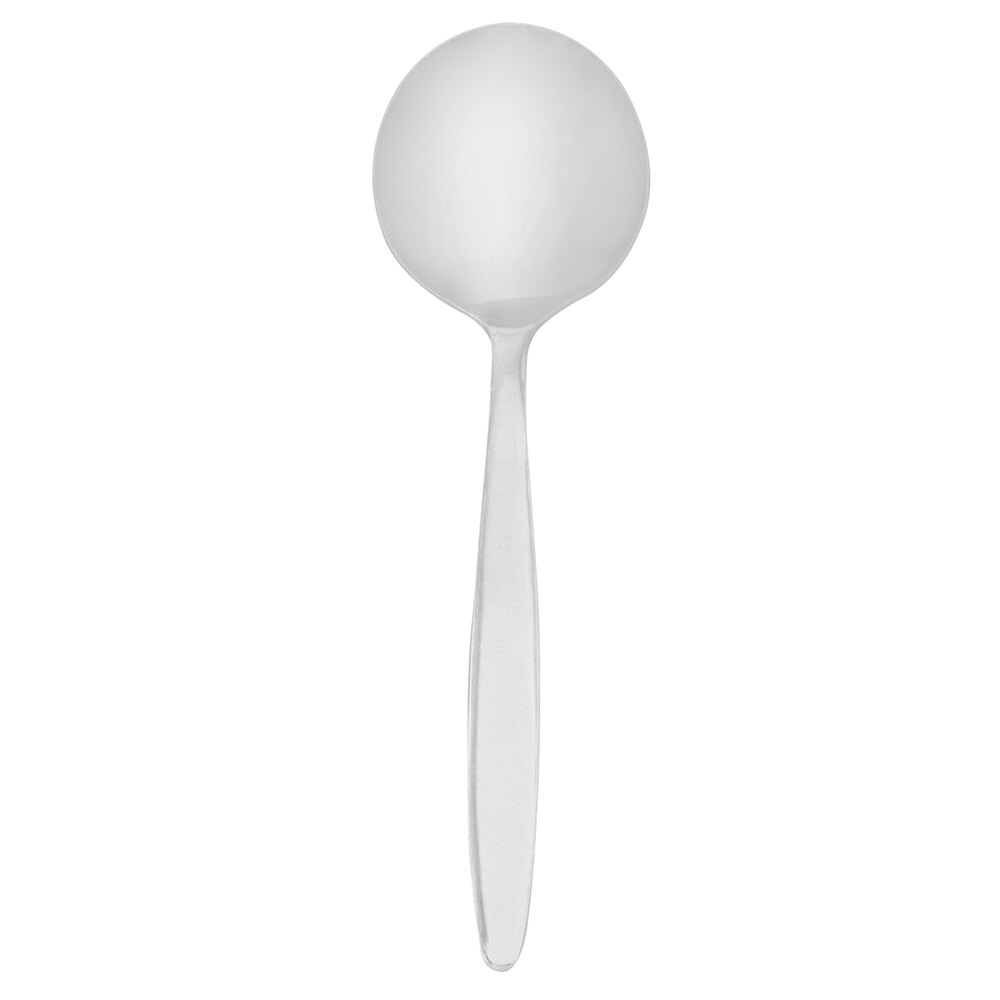 Walco Streamline from Steelite International WL3312 5 3/4" 18/0 Heavy Weight Stainless Steel Bouillon Spoon - 24/Case