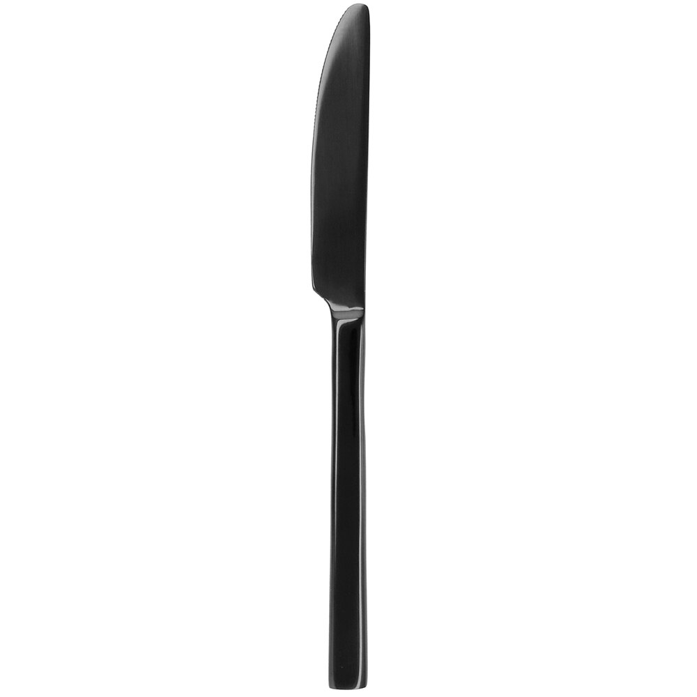 Walco Semi from Steelite International WLBK0945 9" 18/10 Black Stainless Steel Extra Heavy Weight Dinner Knife - 12/Case