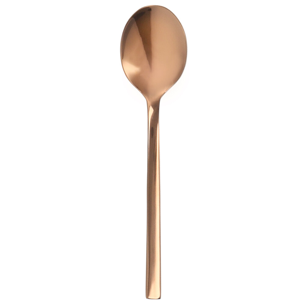 Walco Semi from Steelite International WLRG0901 5 1/2" 18/10 Rose Gold Stainless Steel Extra Heavy Weight Teaspoon - 12/Case