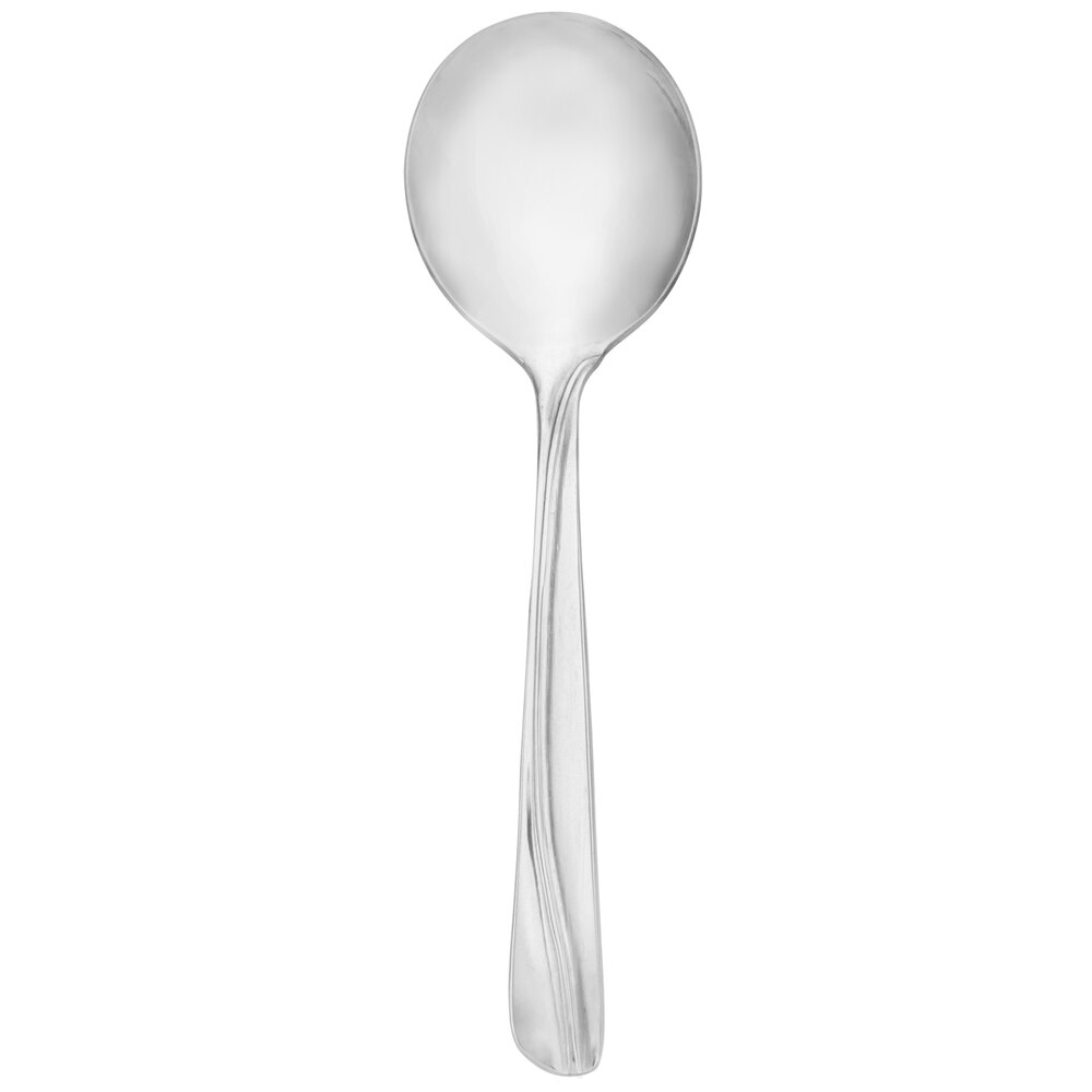 Walco Classic Scroll from Steelite International WL3412 5 15/16" 18/0 Stainless Steel Heavy Weight Bouillon Spoon - 24/Case