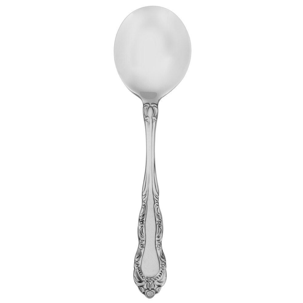 Walco Patrician from Steelite International WL3812 6 3/16" 18/0 Stainless Steel Heavy Weight Bouillon Spoon - 24/Case