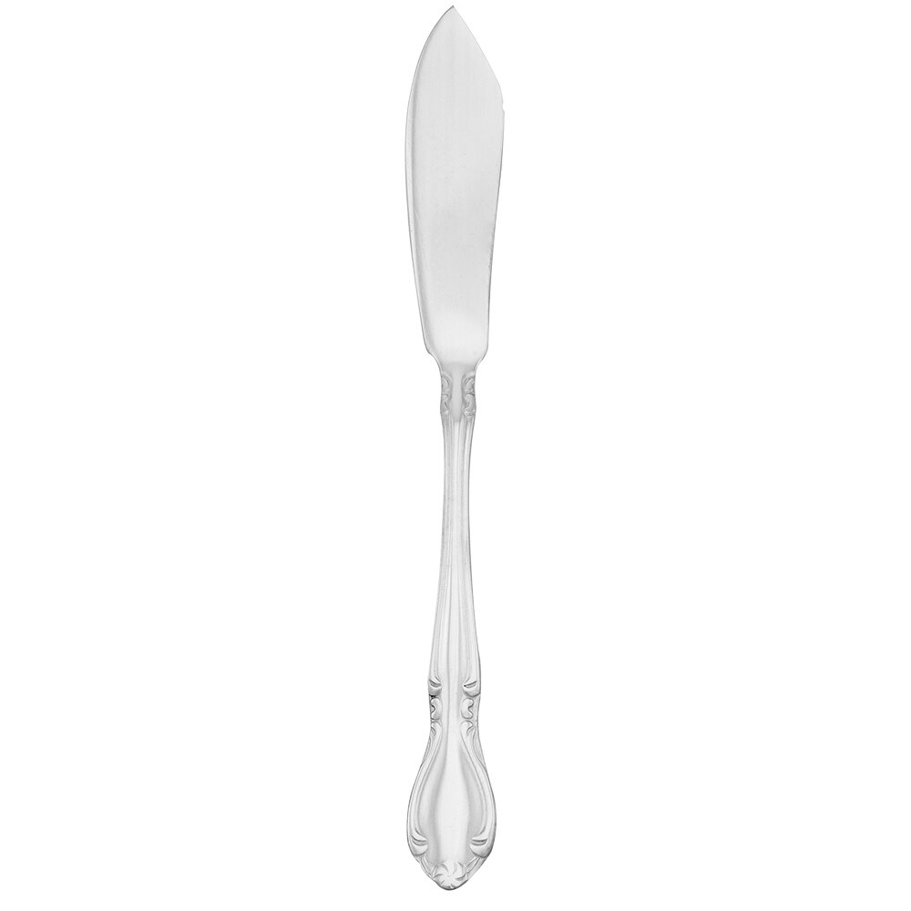 Walco Illustra from Steelite International WL9110 6 3/4" 18/10 Stainless Steel Extra Heavy Weight Butter Spreader - 24/Case