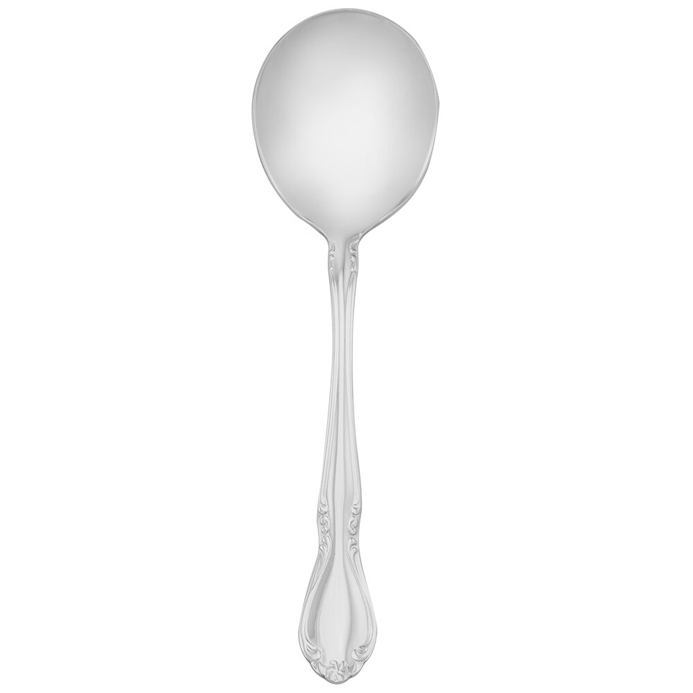 Walco Illustra from Steelite International WL9112 5 15/16" 18/10 Stainless Steel Extra Heavy Weight Bouillon Spoon - 24/Case