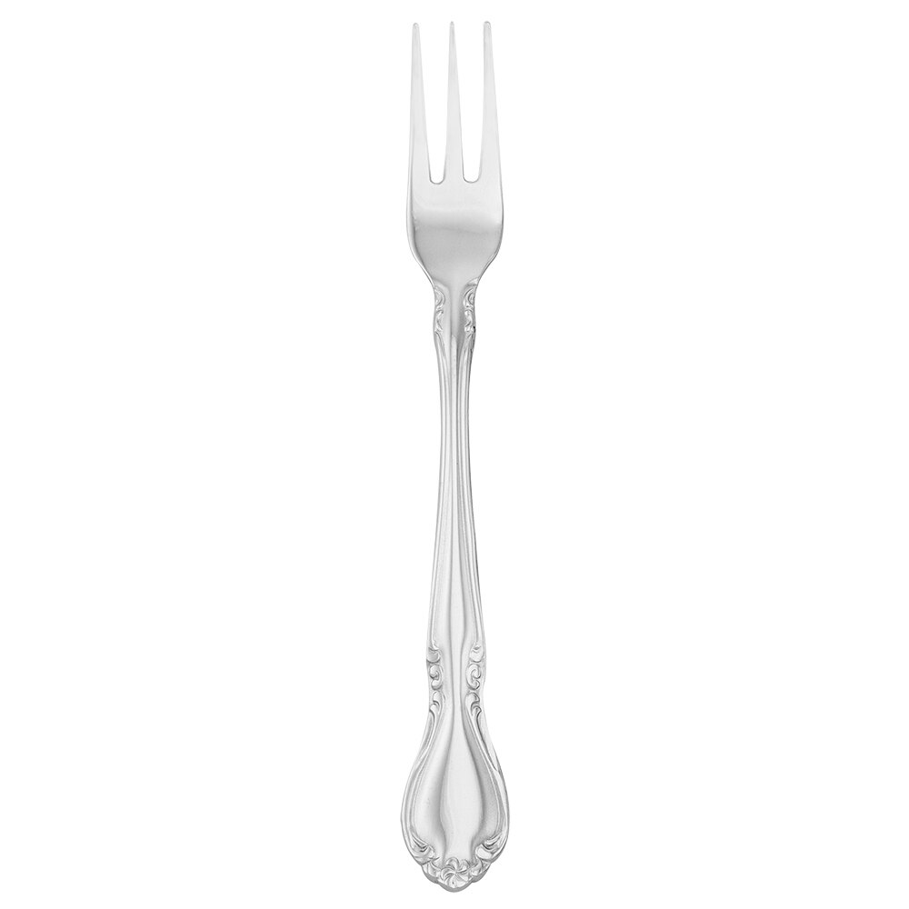 Walco Illustra from Steelite International WL9115 5 1/2" 18/10 Stainless Steel Extra Heavy Weight Cocktail Fork - 24/Case