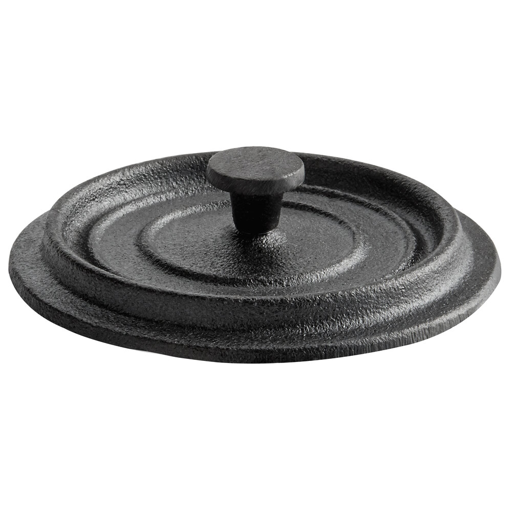 Vollrath 59740-1 4" Pre-Seasoned Mini Cast Iron Cover for 8.9 oz. Pre-Seasoned Mini Cast Iron Pot