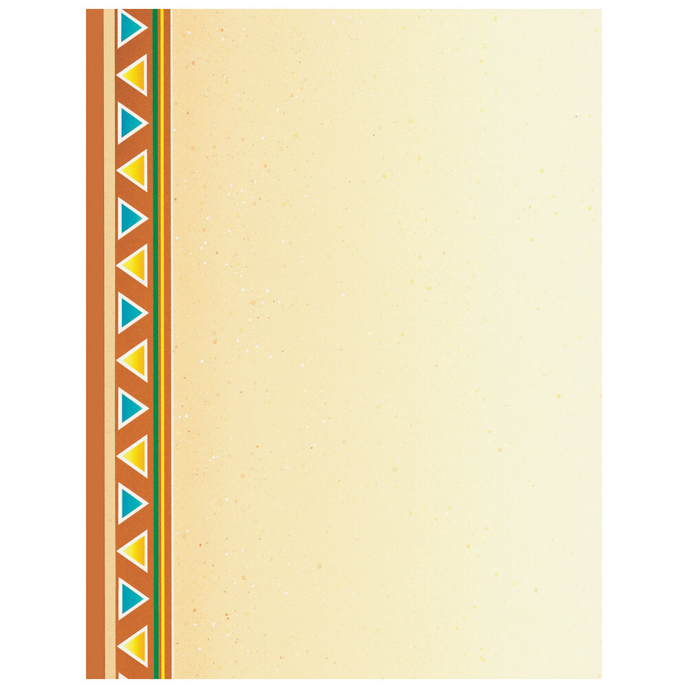 Choice 8 1/2" x 11" Menu Paper - Southwest Themed Fiesta Border Design Left Insert - 100/Pack
