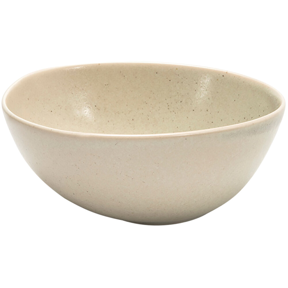 Front of the House DBO143MUP23 Kiln 21 oz. Mushroom Round Porcelain Bowl - 12/Case