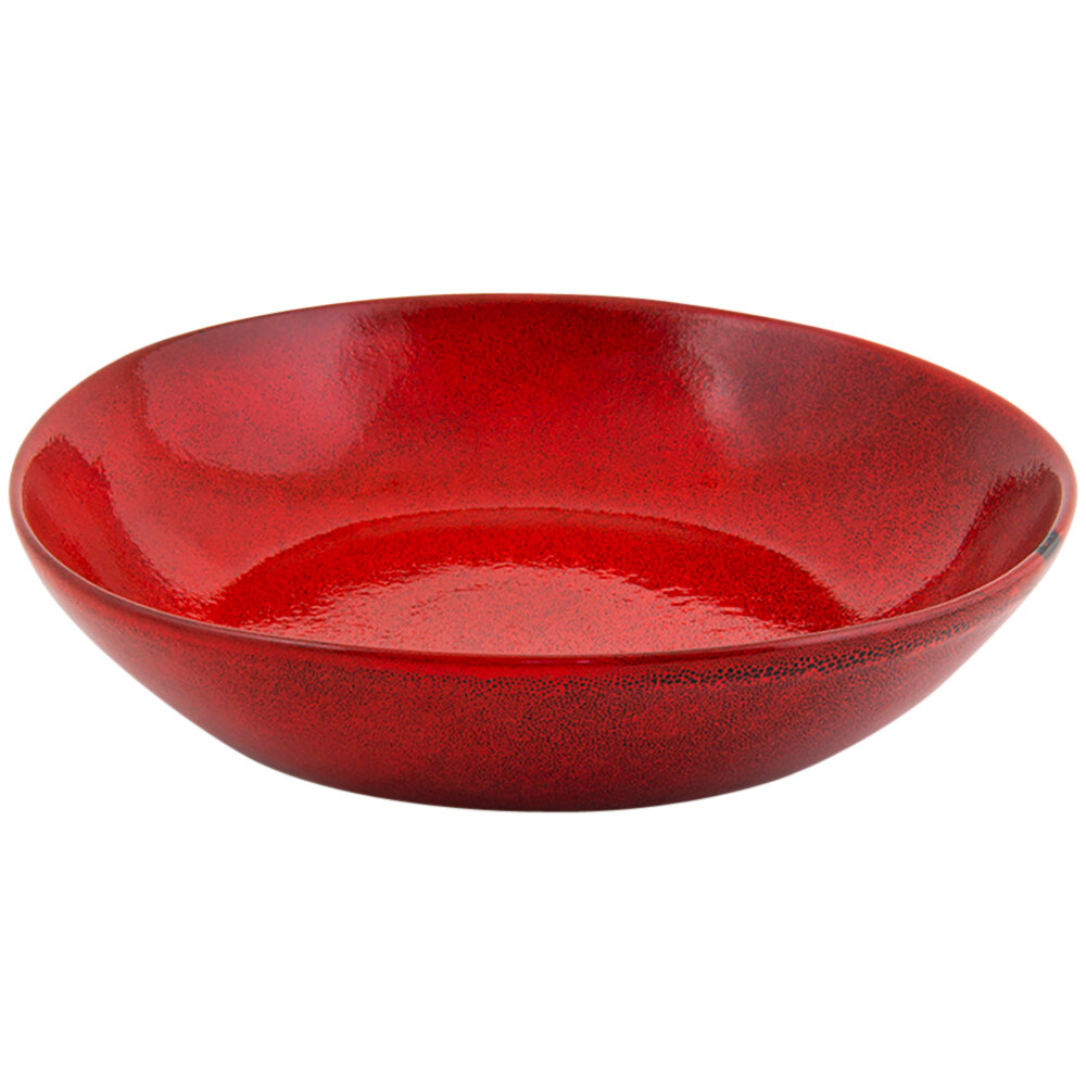 Front of the House DBO144RDP22 Kiln 34 oz. Chili Round Porcelain Bowl - 6/Case