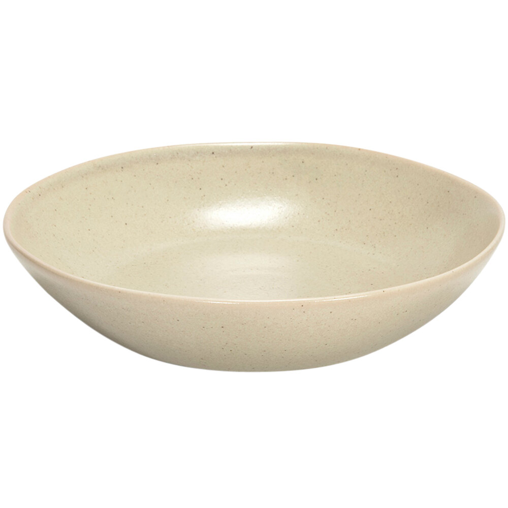 Front of the House DBO144MUP22 Kiln 34 oz. Mushroom Round Porcelain Bowl - 6/Case
