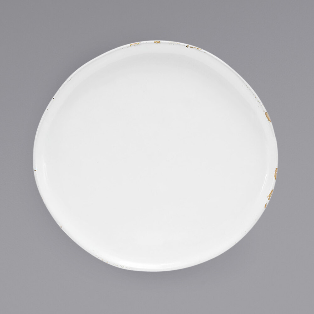 Front of the House DDP068WHP21 Artefact 11" White Round Porcelain Plate - 4/Case