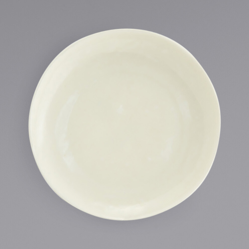 Front of the House DSP031BEP23 Kiln 8" Vanilla Bean Porcelain Plate - 12/Case