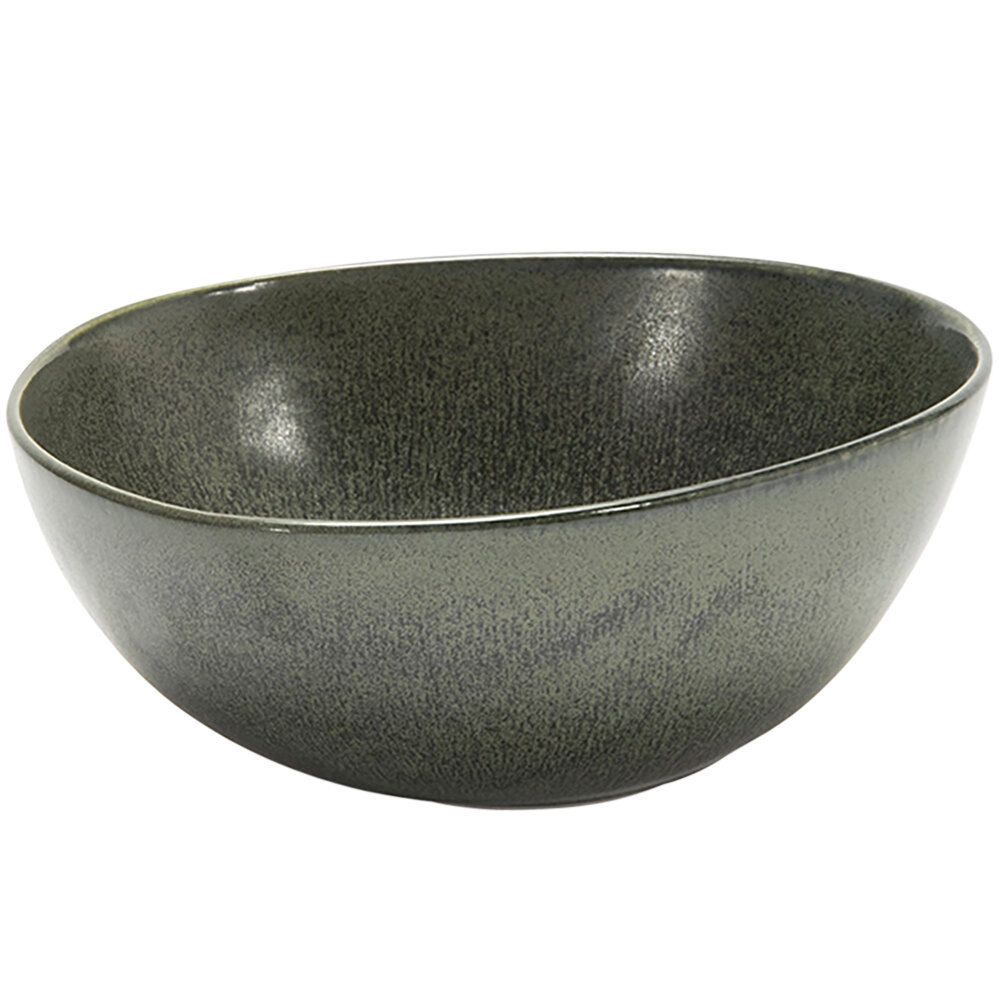 Front of the House DBO142DGP23 Kiln 10 oz. Sage Round Porcelain Bowl - 12/Case