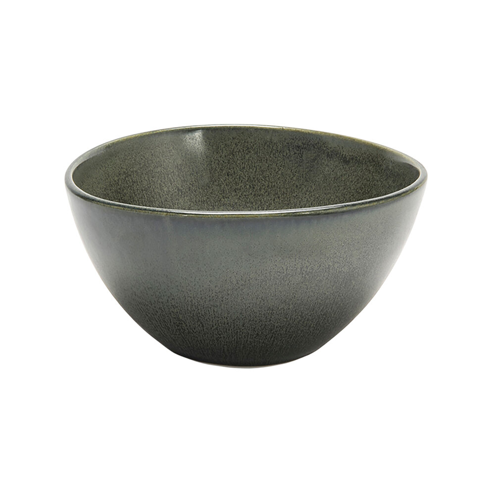 Front of the House DBO141DGP23 Kiln 7 oz. Sage Round Porcelain Bowl - 12/Case