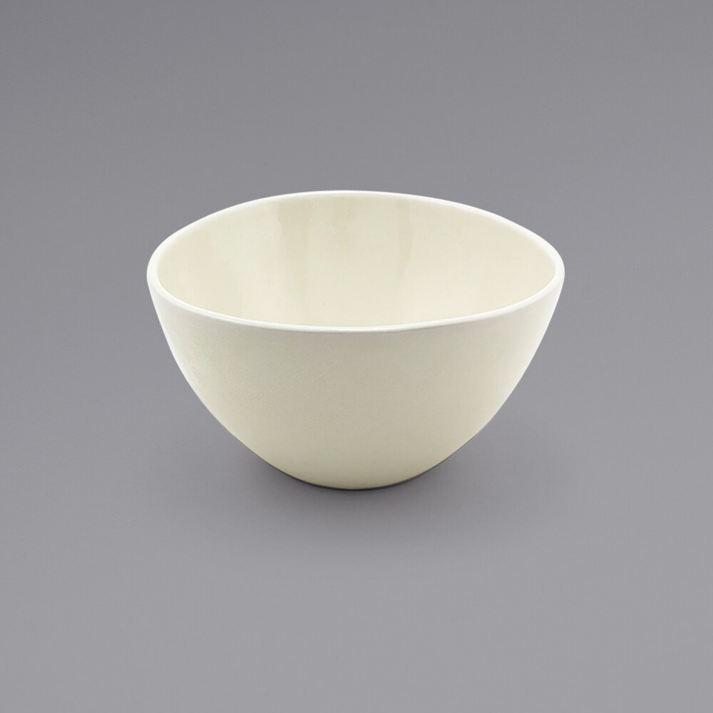 Front of the House DBO141BEP23 Kiln 7 oz. Vanilla Bean Round Porcelain Bowl - 12/Case