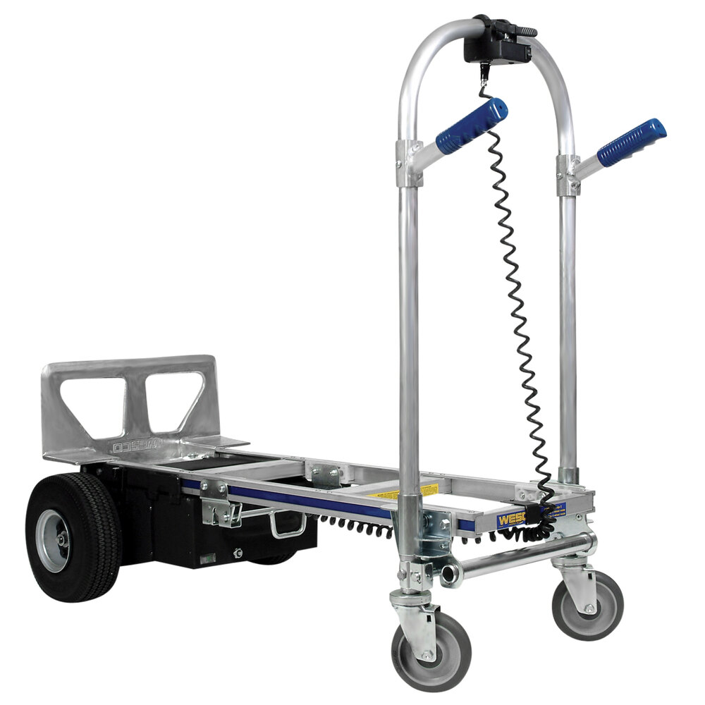 Wesco Industrial Products CobraPro Jr. 600 / 1,200 lb. Battery-Powered Convertible Hand Truck with 10" Pneumatic Wheels and Dual Hand Grips 220653