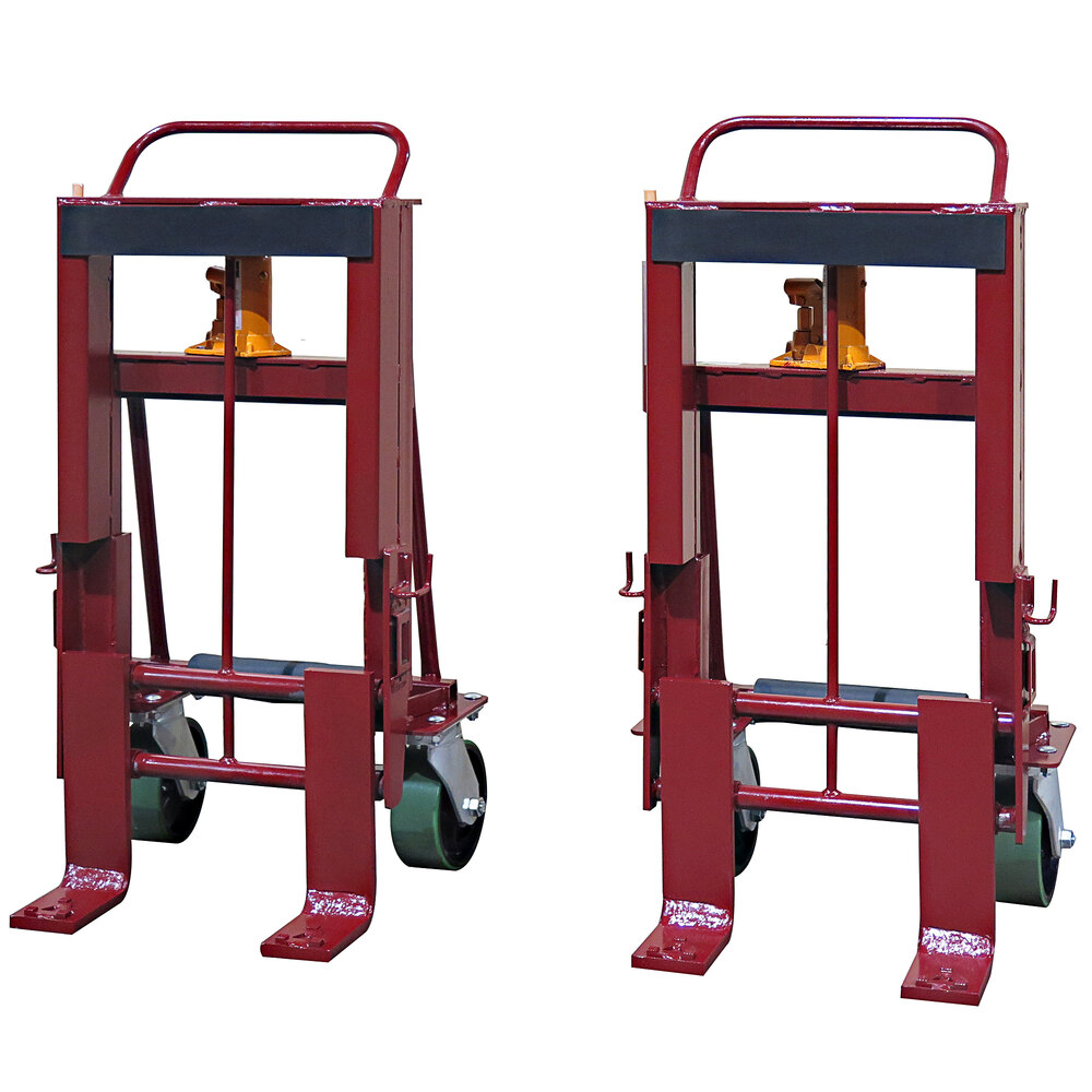 Wesco Industrial Products Rais-N-Rol 8,000 lb. 23" x 20 3/4" x 41 3/8" Machinery Mover with 8" Polyurethane Casters 260094