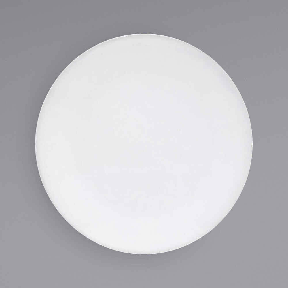 Front of the House DSP030WHP23 Canvas 7" White Round Porcelain Flat Plate - 12/Case