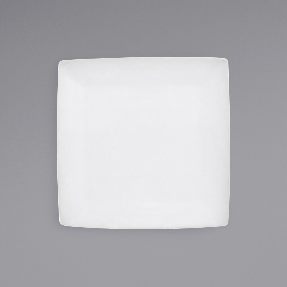 Front of the House DAP044WHP23 Canvas 5 1/2" White Square Porcelain Flat Plate - 12/Case