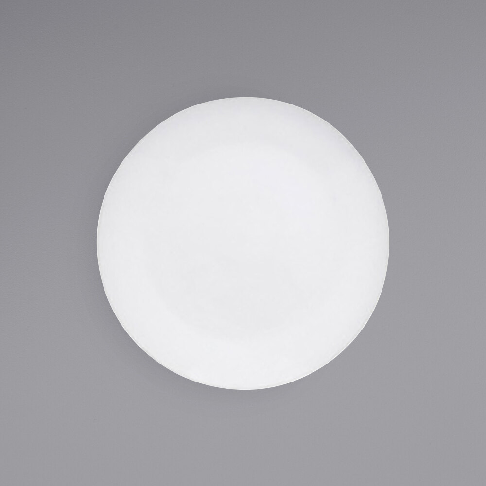 Front of the House DAP074WHP23 Canvas 5" White Round Porcelain Flat Plate - 12/Case