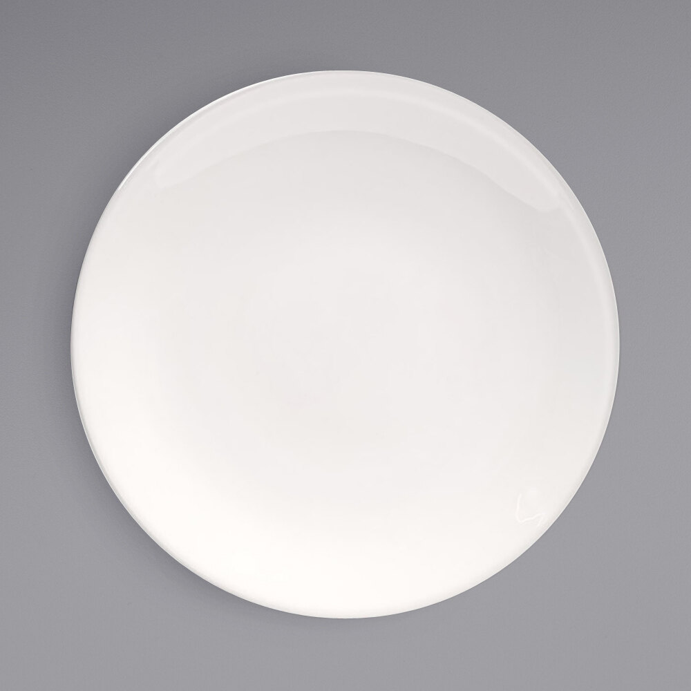Front of the House DDP088BEP21 Catalyst Classic 11" European White Coupe Round Porcelain Plate - 4/Case