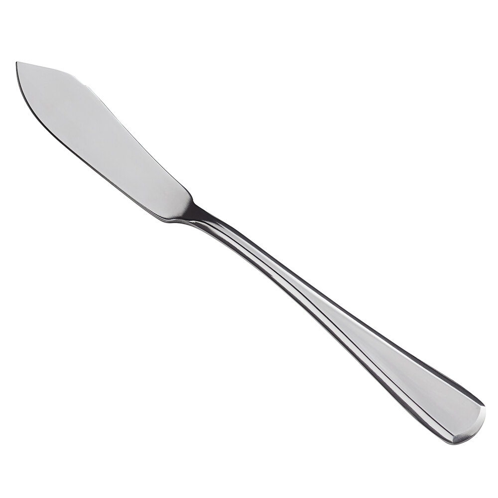 Libbey 304 053 Adrina 6 5/8" 18/0 Stainless Steel Heavy Weight Flat Handle Butter Spreader - 36/Case