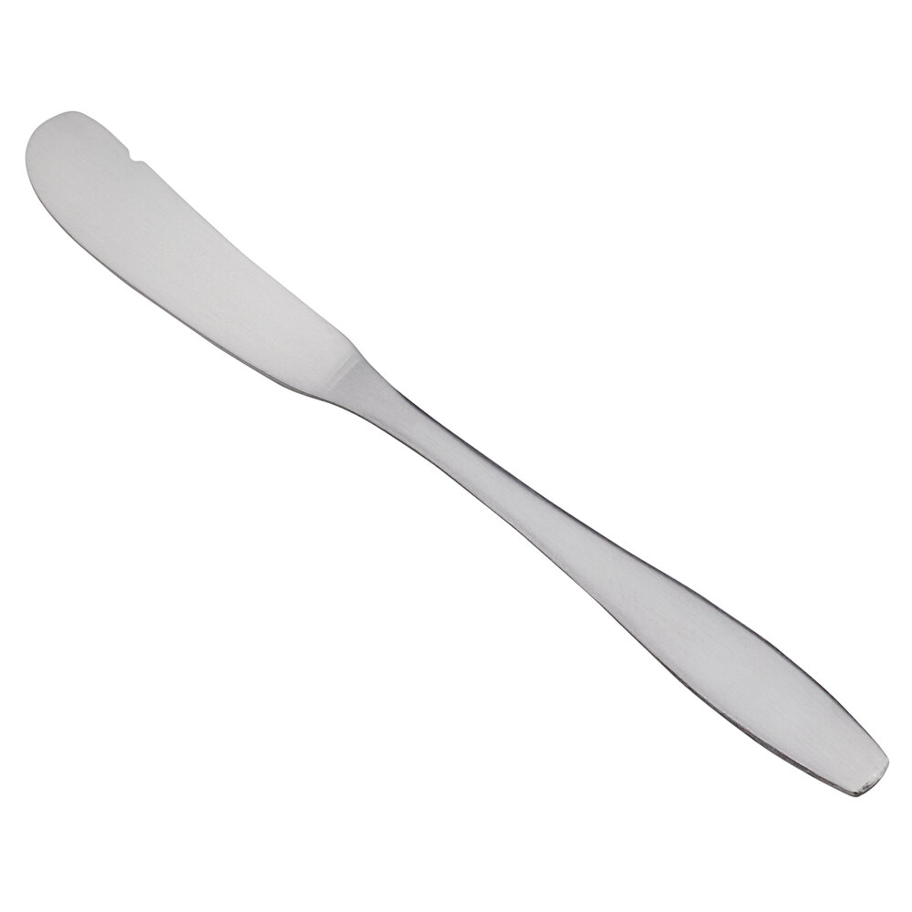 Libbey 318 053 Cresswell 6 3/8" 18/0 Stainless Steel Heavy Weight Butter Spreader - 36/Case