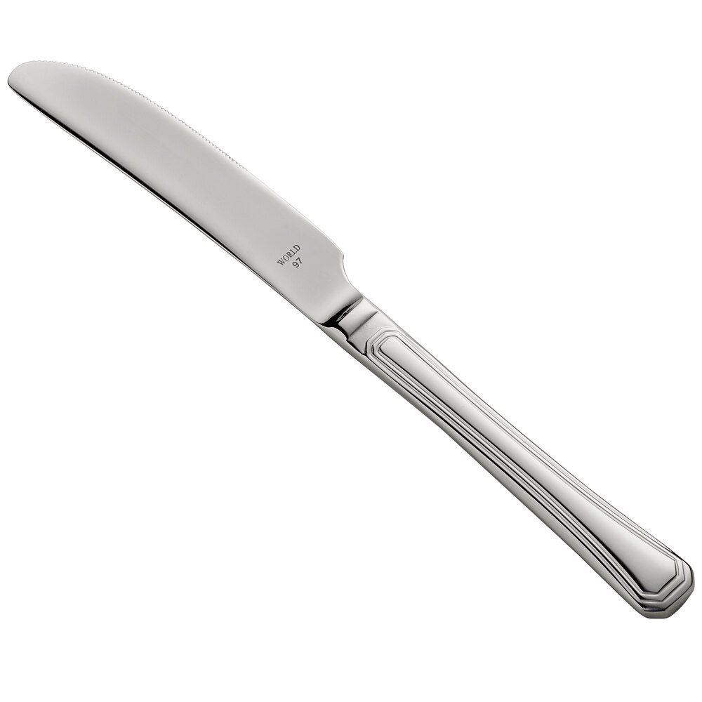 Libbey 511 5921 High Society 8" 18/0 Stainless Steel Heavy Weight Dessert Knife with Pinched Bolster - 36/Case