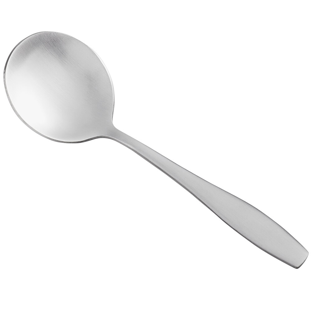 Libbey 318 016 Cresswell 5 7/8" 18/0 Stainless Steel Heavy Weight Bouillon Spoon - 36/Case