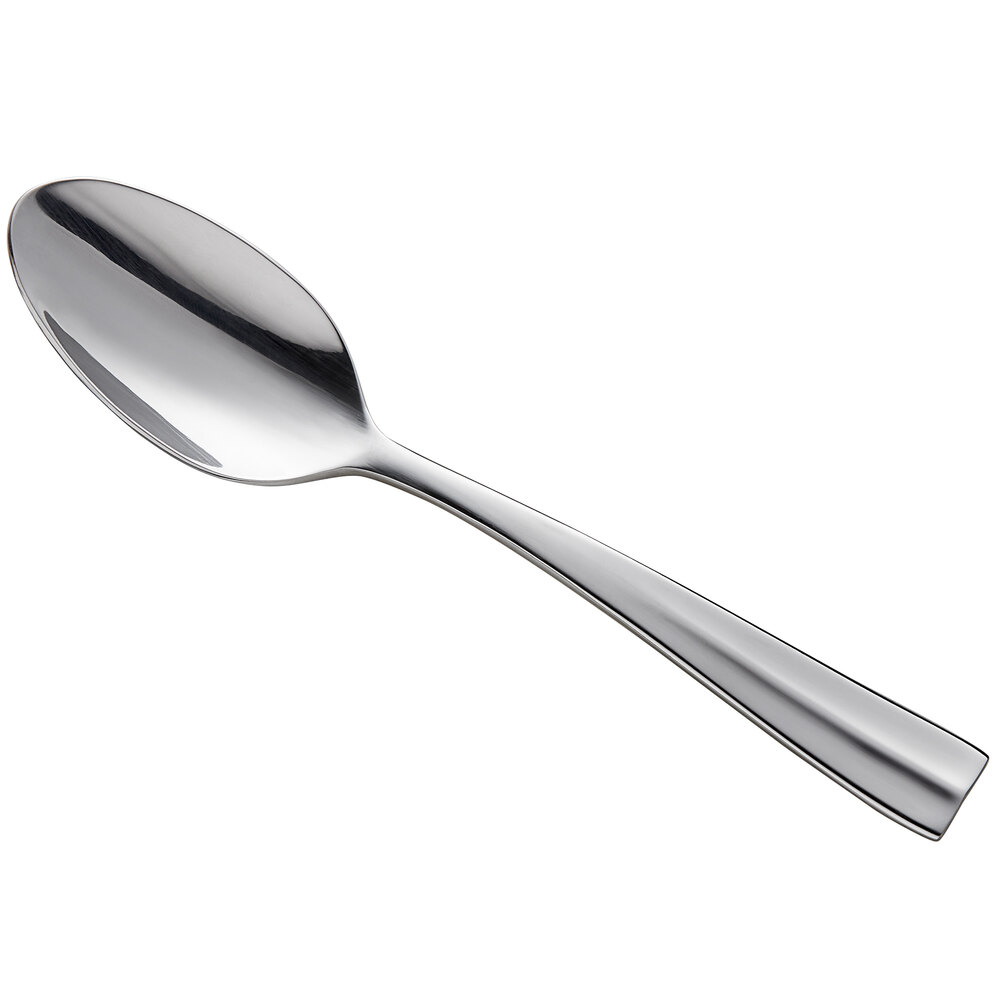 Acopa Ridge 7" 18/0 Stainless Steel Heavy Weight Dinner / Dessert Spoon - 12/Case