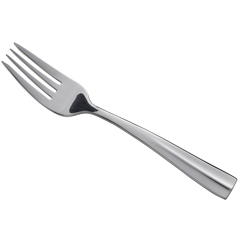 Acopa Ridge 6 3/4" 18/0 Stainless Steel Heavy Weight Salad / Dessert Fork - 12/Case