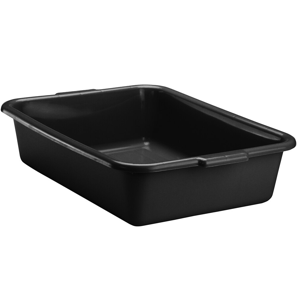 Vollrath 1521B-06 Traex® 20" x 15" x 5" Black High Density Polyethylene Bus Tub - Bulk
