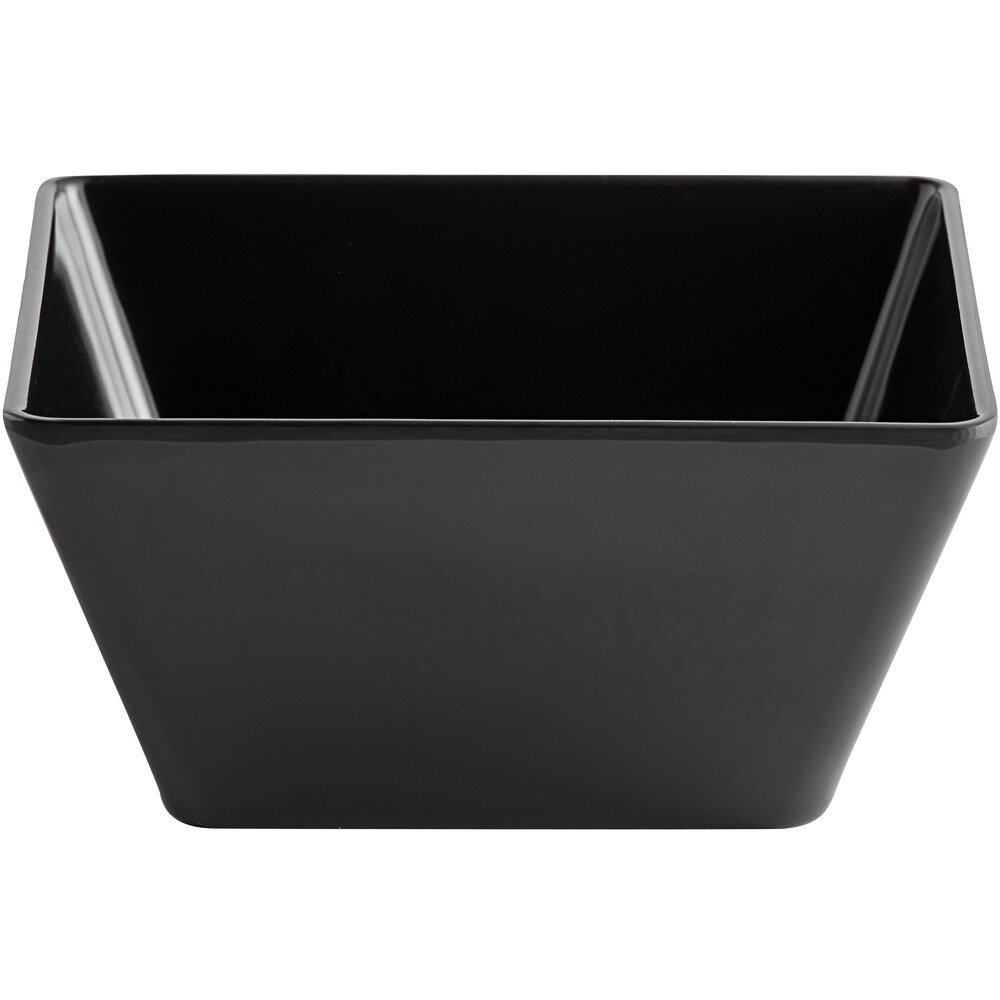 Acopa Rittenhouse 50 oz. Square Black Melamine Bowl