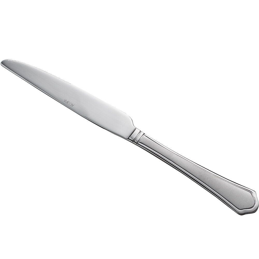 Acopa Sienna 9 7/16" Stainless Steel Heavy Weight Dinner Knife - 12/Case