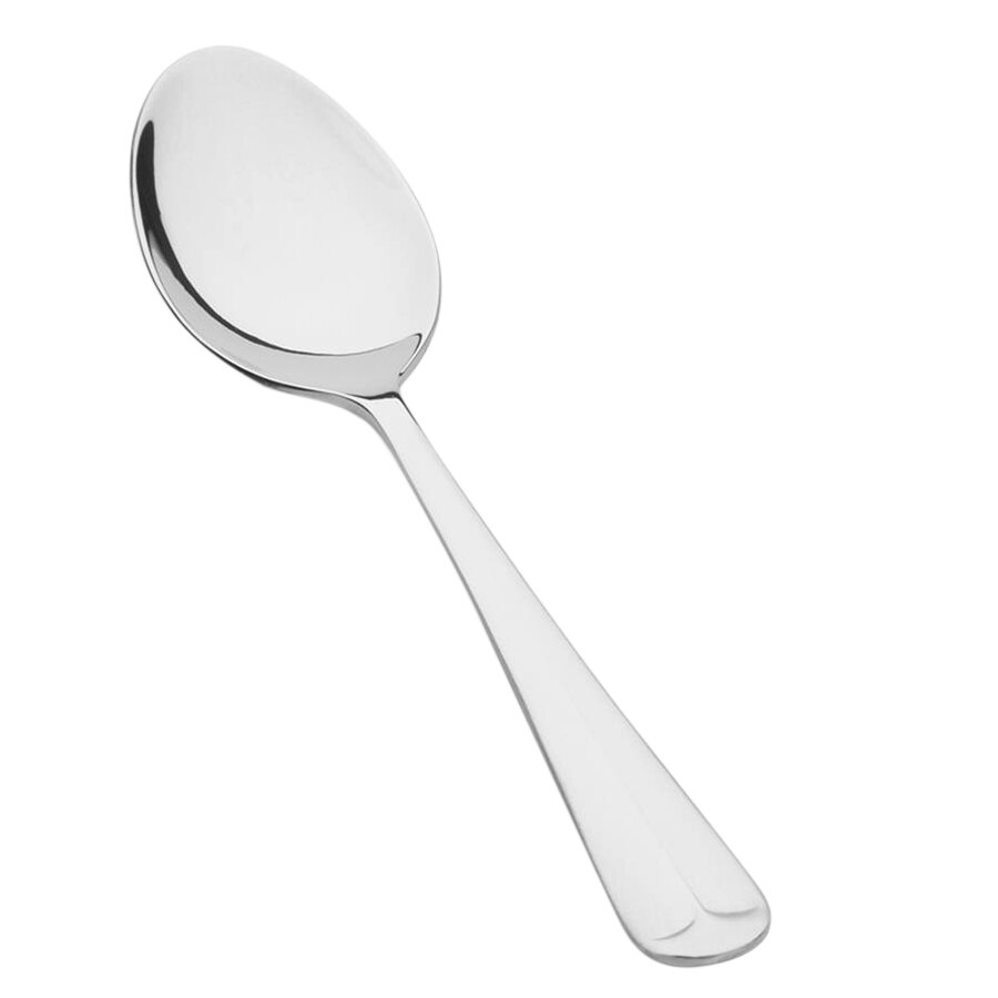 Vollrath 48100 Queen Anne 6" 18/0 Stainless Steel Heavy Weight Teaspoon - 12/Case