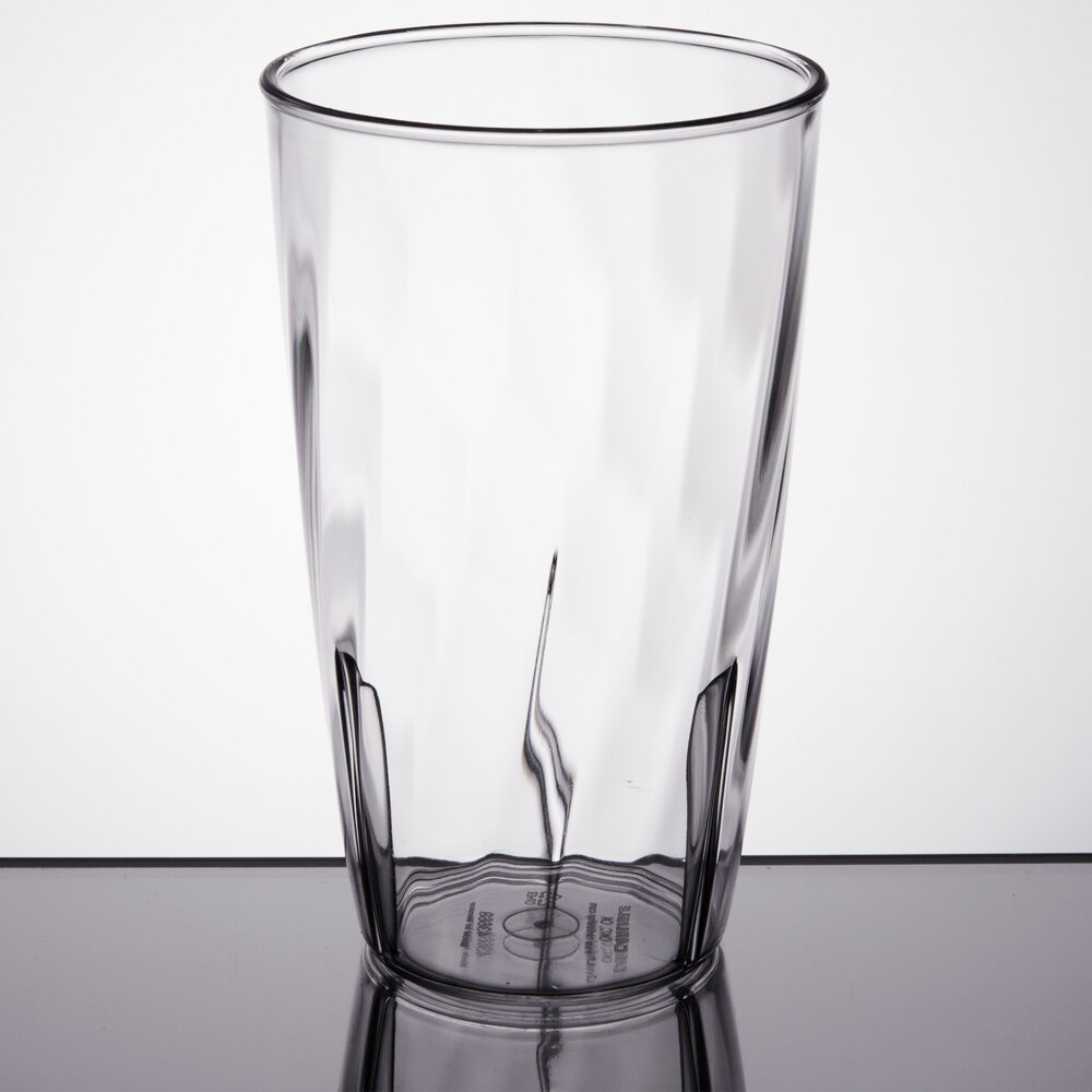 Carlisle 4366807 Swirl 16 oz. Clear Polycarbonate Tumbler - 6/Pack