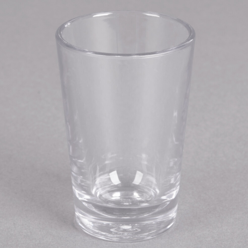 Carlisle 560207 Alibi 1.7 oz. SAN Plastic Shooter / Dessert Shot Glass - 6/Pack