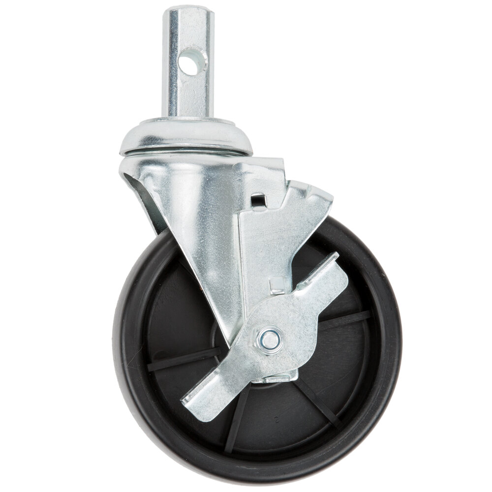 5" Polypropylene Swivel Stem Caster With Brake for Sheet Pan Racks