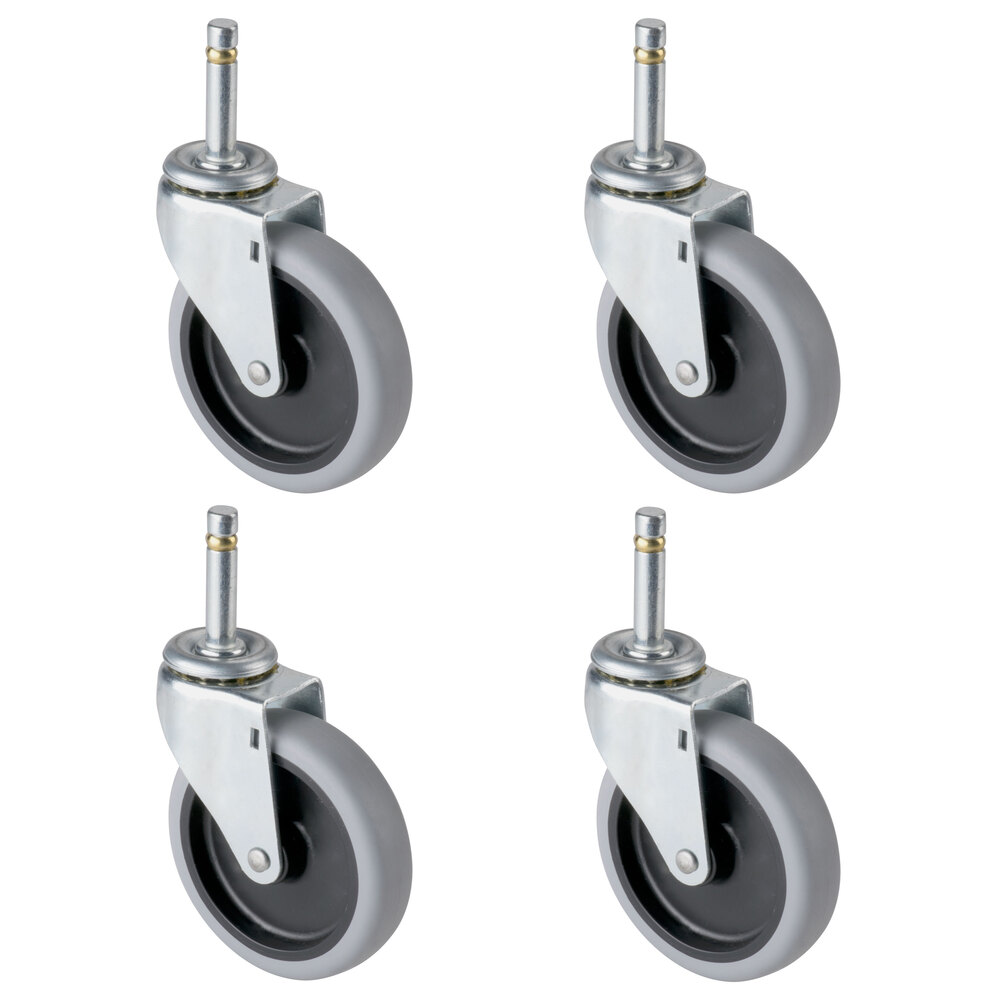 4" Swivel Stem Casters for Utility Carts - 4/Set