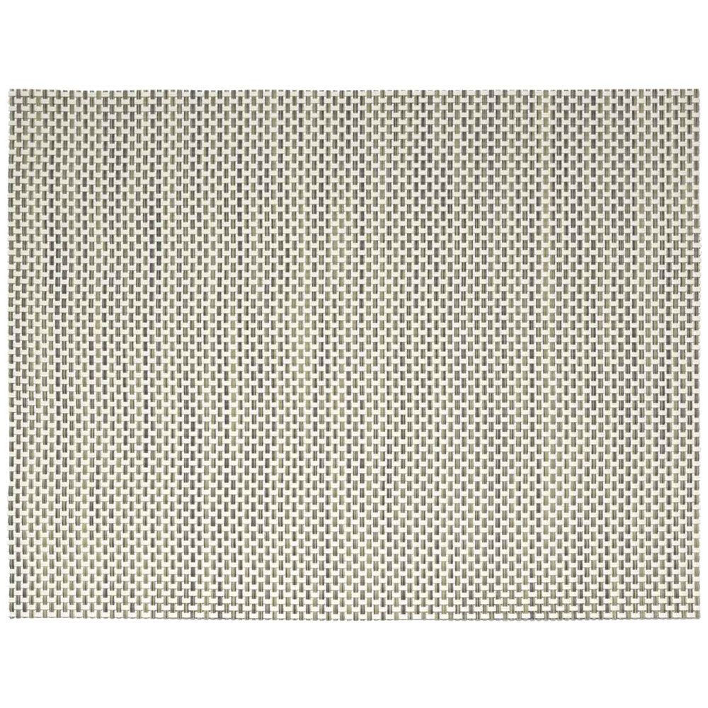 Front of the House XPM038TAV83 Metroweave 16" x 12" Tan Basketweave Woven Vinyl Rectangle Placemat - 12/Pack
