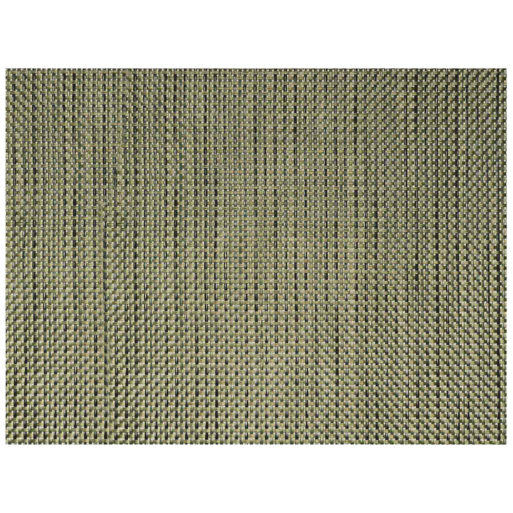 Front of the House XPM050GOV83 Metroweave 16" x 12" Gold Basketweave Woven Vinyl Rectangle Placemat - 12/Pack